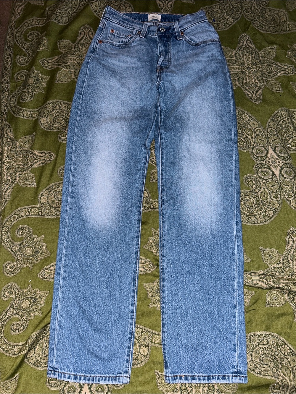 Levi's Light Blue 501 Curve Straight-Leg Jeans